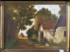 Boerderij met kippen
