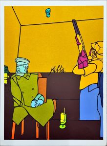 Valerio Adami  - Derriere le Miroir No. 220 - 1976